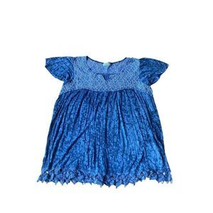 ONE WORLD vtg boho top 2X bohemian hippie Y2K